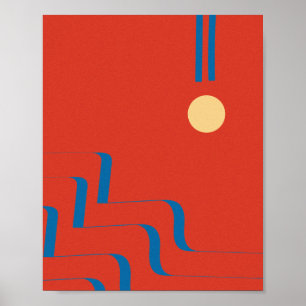 Línea Azul de Mediano Siglo, Arte de Líneas, Resum