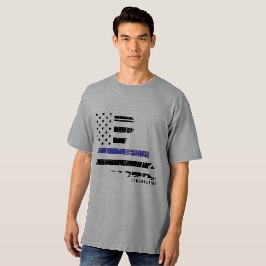 línea azul fina gris camisa grande y alta de