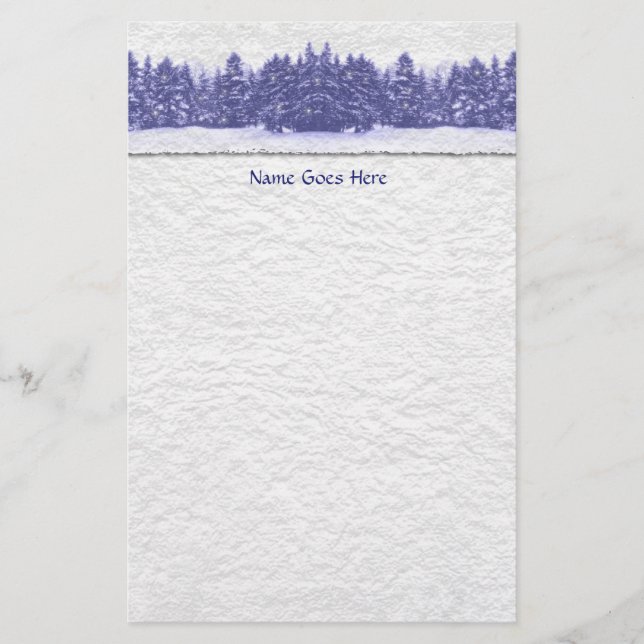 Línea azul papel hecho a mano del pino (Anverso)