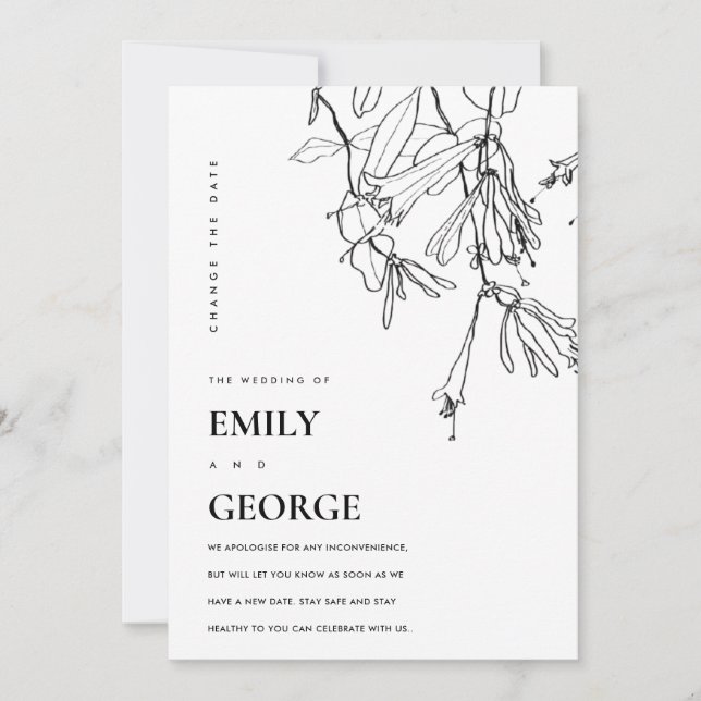 LÍNEA BLANCA DIBUJAR FLORAL CAMBIO LA TARJETA DE F (Anverso)