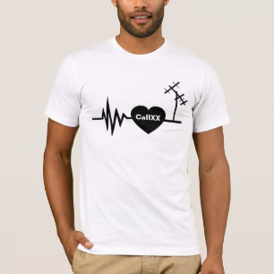 Línea blanco de la frecuencia de la camiseta del