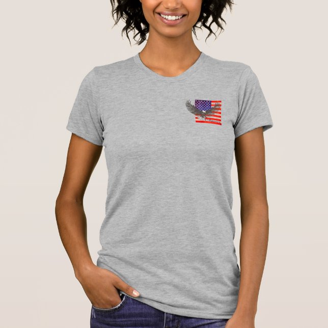 Línea camiseta de la bandera americana y del (Anverso)