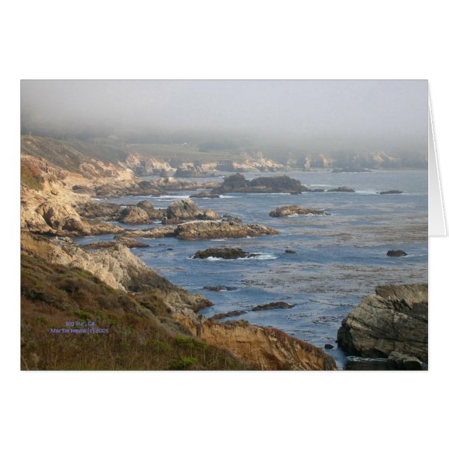 Línea costera de California - Big Sur - Tarjeta (Anverso (Horizontal))