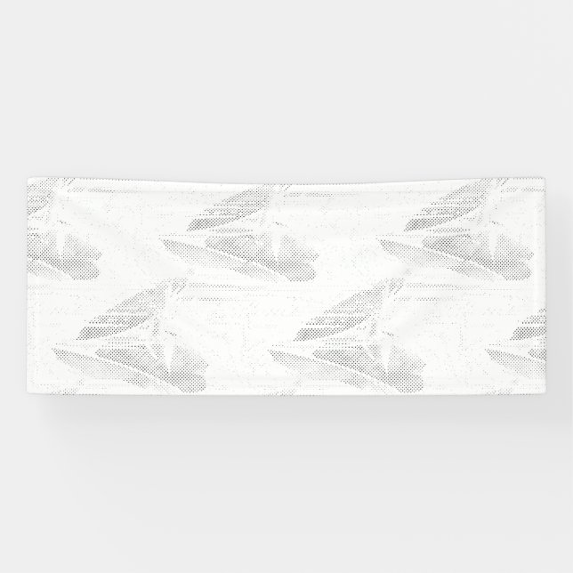 Línea de arte, concha de conchas, pancarta Harp (Horizontal)