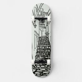 Línea de arte de la tabla de skate de las Islas Ba