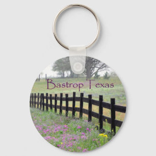 Línea de cerca de Bastrop Tejas llavero de los