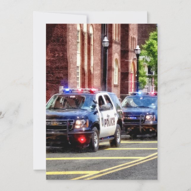 Línea de coches de policía (Anverso)