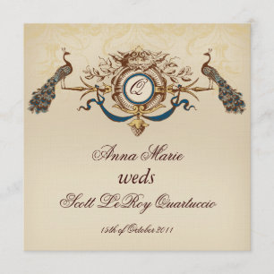 Línea de invitación de matrimonio de la plaza Peac