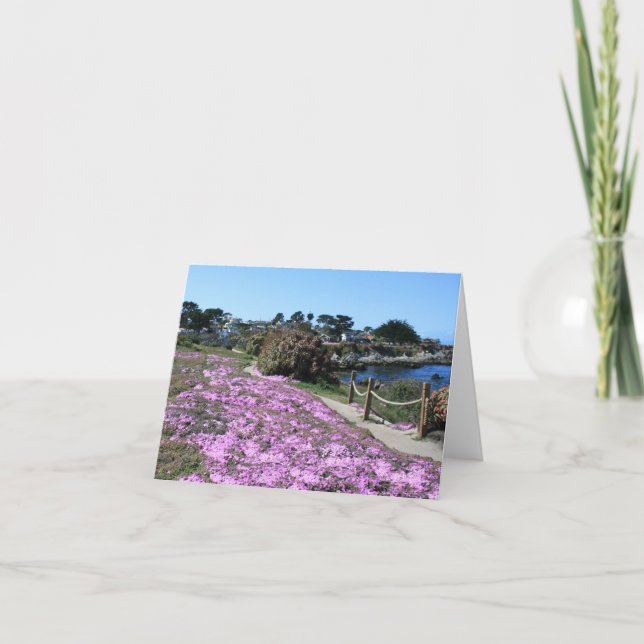 Línea de la costa de la primavera, tarjeta de nota (Anverso)