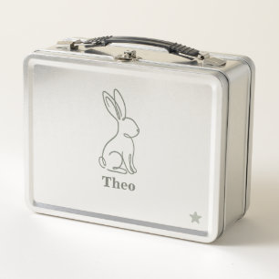 Línea de Lujo Silencioso Arte de Conejo Personaliz