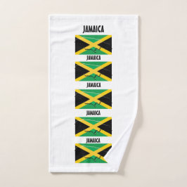 LÍNEA DE MAPA DE BANDERA DE JAMAICA Blanco Persona