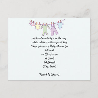 Línea de ropa de invitación personalizada de Baby