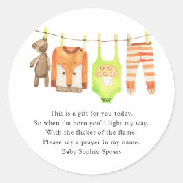 Línea de ropa para bebé - Etiqueta de la vela de l