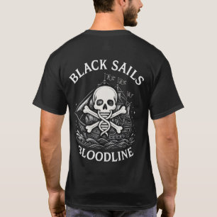 Línea de sangre de velas negras - Camiseta pirata