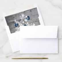 Línea de sobre de árbol azul de San Valentín