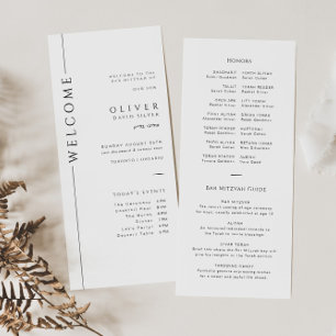 Línea de tiempo de la tarjeta del programa Mitzvah