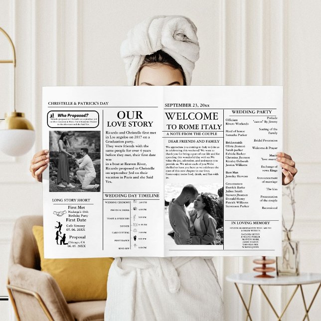 Línea de tiempo e infografía del programa del Boda (Subido por el creador)