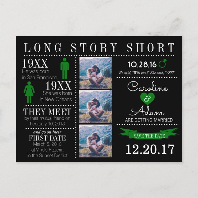 Línea de tiempo Guardar la tarjeta postal de fecha (Anverso)