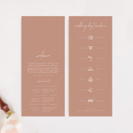 Línea de tiempo simple del día de la boda moderna