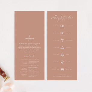 Línea de tiempo simple del día de la boda moderna