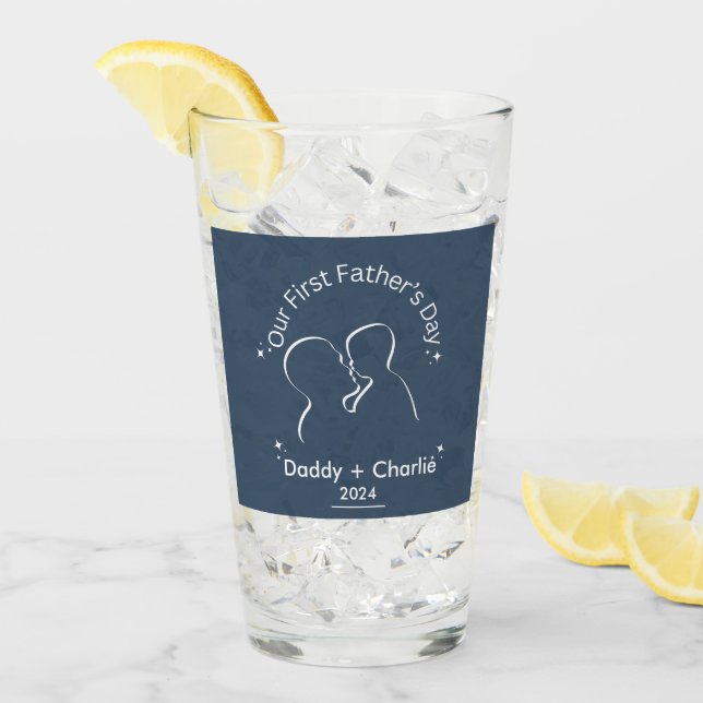 Línea del Día del Padre dibujando el Día del Prime (Anverso (hielo))