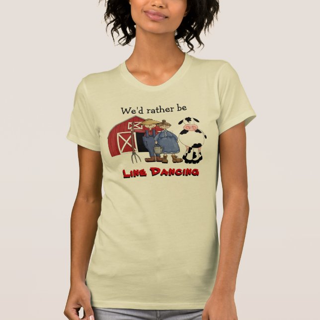 Línea divertida camisa del país de los granjeros (Anverso)