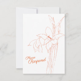 Línea Gladiolus arte botánico boda RSVP