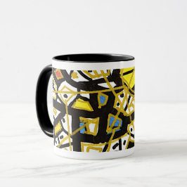 Línea GOLD – Taza abstracta minimalista elegante
