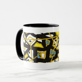 Línea GOLD – Taza abstracta minimalista elegante