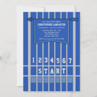 Línea invitación del comienzo del atletismo del