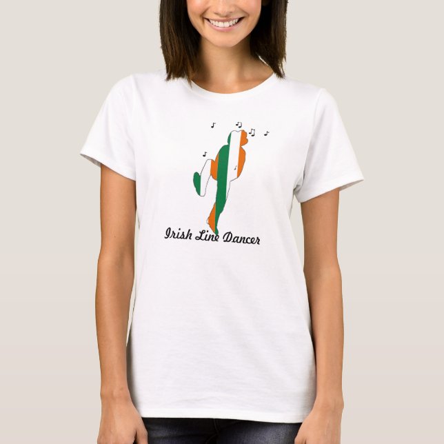 LÍNEA IRLANDESA DANZA PAÍS BAILAR CAMISETA (Anverso)