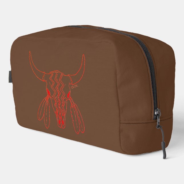 Línea marrón de la bolsa de aseo de baile del fant (Esquina derecha)