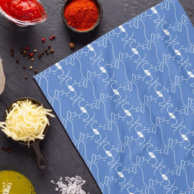 Línea moderna Dibujando toallas de cocina blanca a (Subido por el creador)