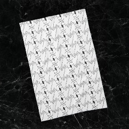 Línea moderna Dibujando toallas de cocina blanca y