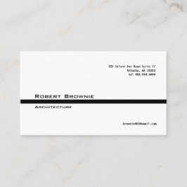 Línea negra clásica tarjeta de visita