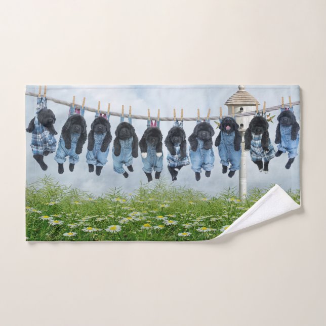 Línea perritos del oso de Notta (Toalla de mano)