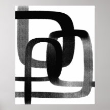 Línea Resumen Contemporánea Arte Negro Y Blanco