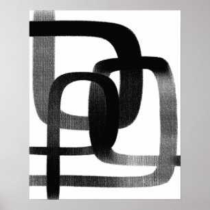 Línea Resumen Contemporánea Arte Negro Y Blanco