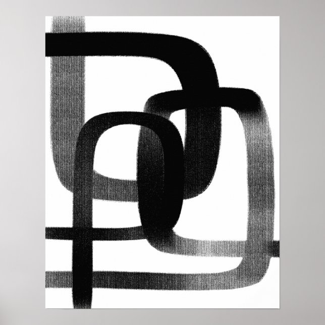 Línea Resumen Contemporánea Arte Negro Y Blanco (Frente)