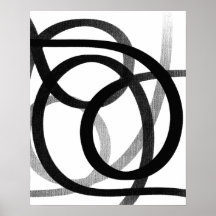 Línea Resumen Contemporánea Arte Negro Y Blanco