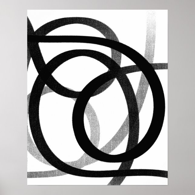 Línea Resumen Contemporánea Arte Negro Y Blanco (Frente)