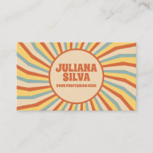 Línea Retro naranja con tarjeta de visita QR