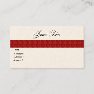 Línea roja de la tarjeta de Businees