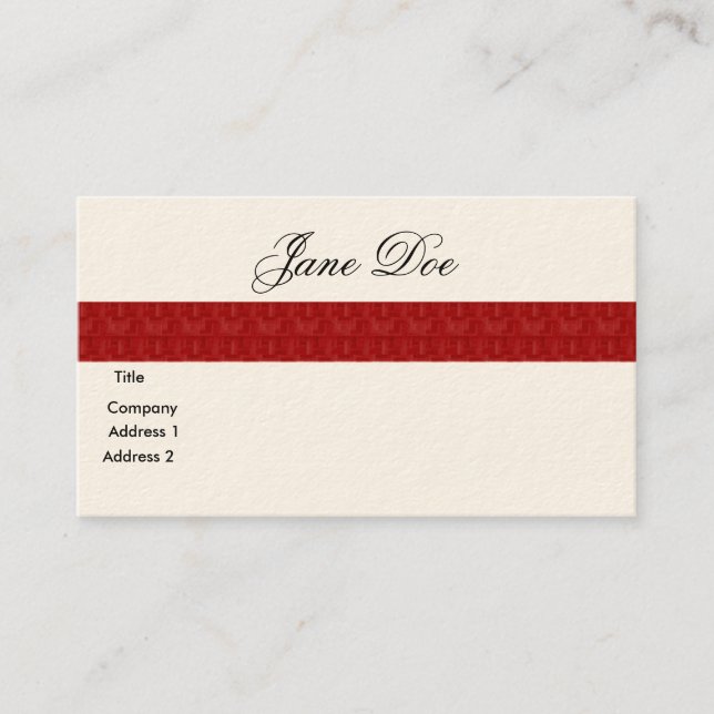 Línea roja de la tarjeta de Businees (Anverso)
