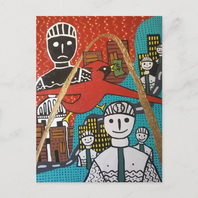 Línea roja, postal de Blue Line (Anverso)