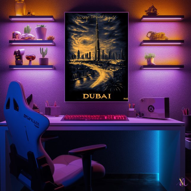 Línea Skyline de Dubai - Arte Monocromo del carbón (Subido por el creador)