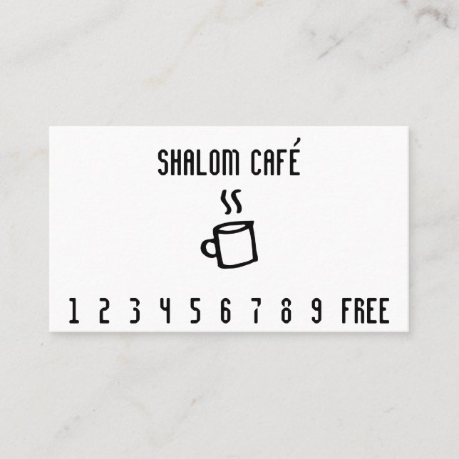 Línea tarjeta de la taza de café de sacador del (Anverso)