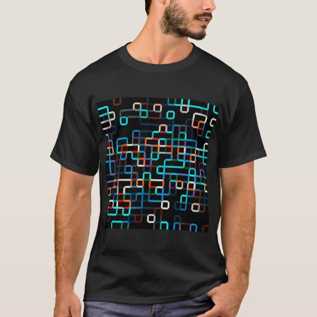 Líneas abstractas camiseta del modelo (Anverso)