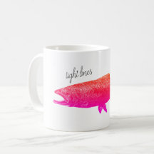 Líneas apretadas taza de café de la trucha arco