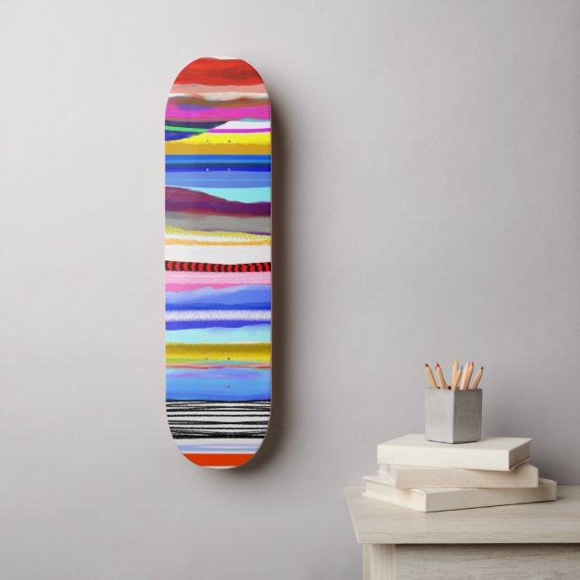 Lineas asombroso estilo de surf de skateboard vint (Arte de la pared)